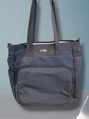 Travelon Anti-Theft Essentials Convertible Backpack Tote Bag Smoke Gray